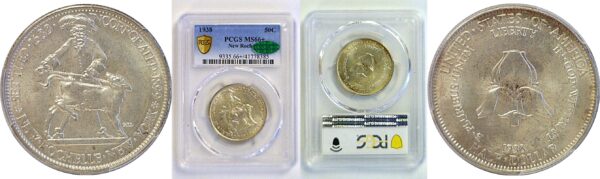 1938 New Rochelle Commemorative Half Dollar   PCGS MS-66+  CAC