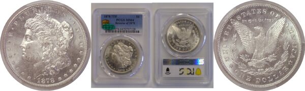 1878-7TF Reverse of 1878  Morgan Dollar PCGS MS-64  CAC