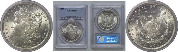 1881-O Morgan Dollar  PCGS MS-64