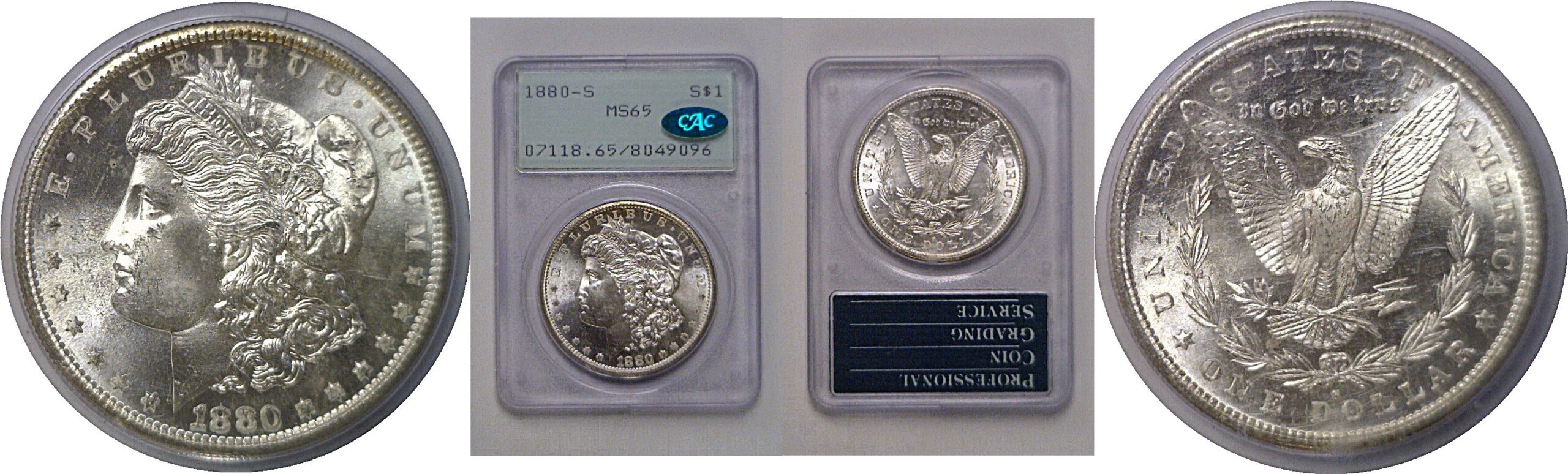 1880-S Morgan Dollar   PCGS MS-65  CAC
