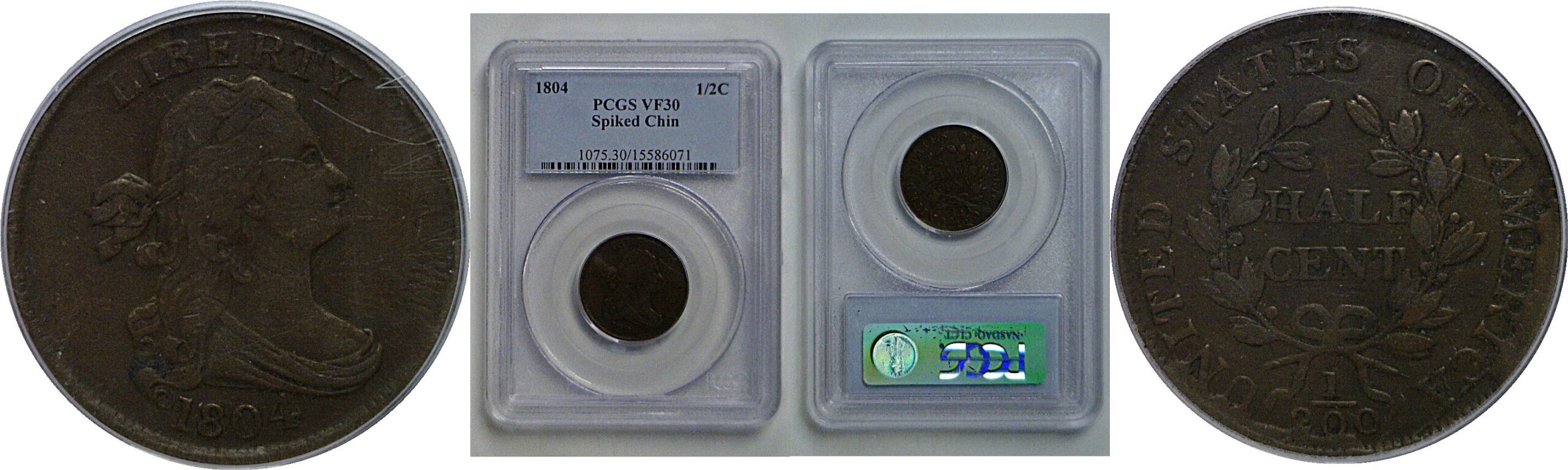 1804 Half Cent    PCGS VF-30