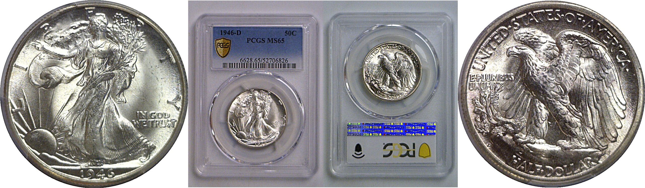 1946-D Walking Liberty Half Dollar   PCGS MS-65