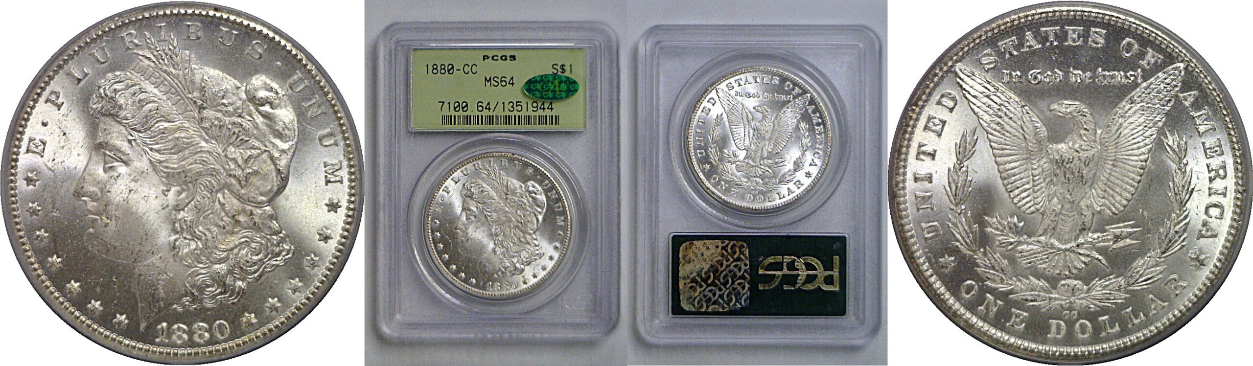 1880-CC Morgan Dollar   PCGS MS-64  CAC