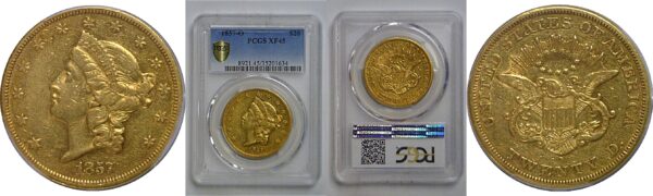 1857-O $20 Liberty   PCGS XF-45