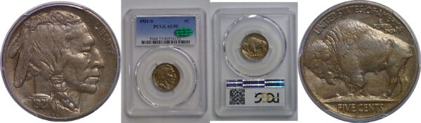 1921-S Buffalo Nickel   PCGS AU-55  CAC