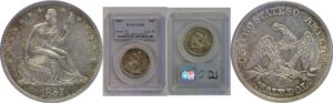 1857 Seated Liberty Half Dollar   PCGS AU-50