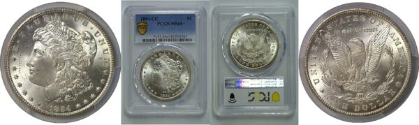 1884-CC Morgan Dollar   PCGS MS-65+