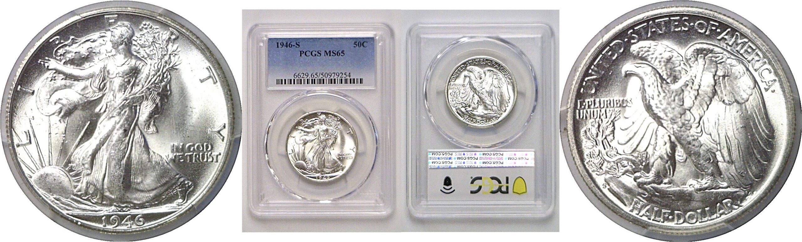1946-S Walking Liberty Half Dollar   PCGS MS-65