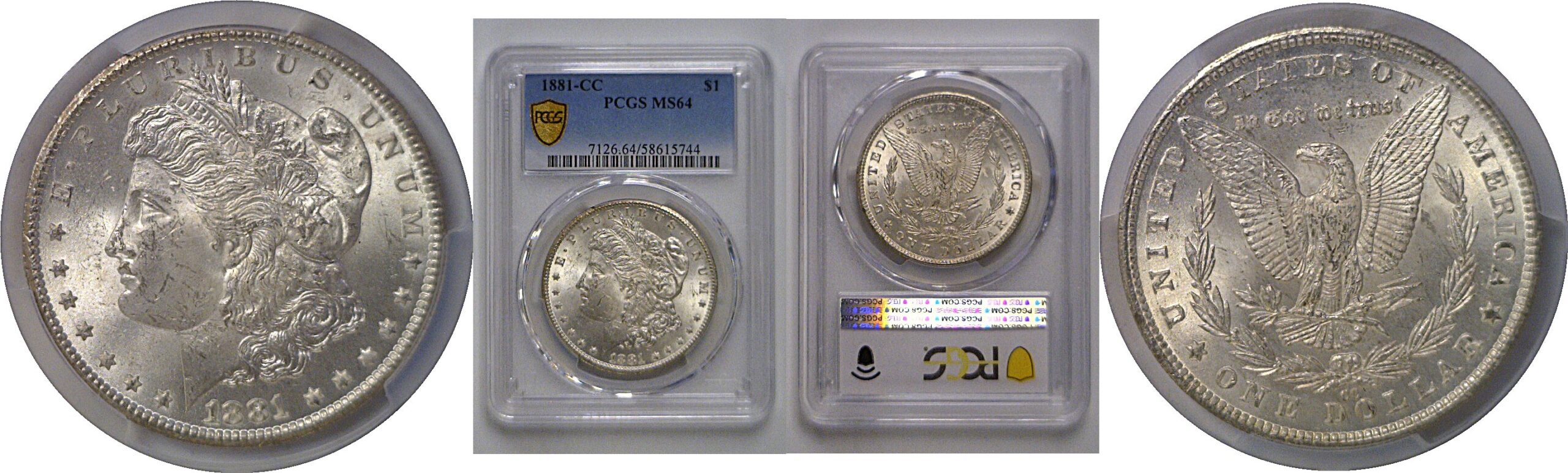 1881-CC Morgan Dollar   PCGS MS-64