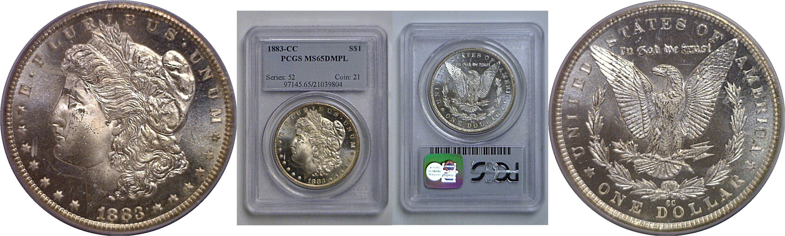 1883-CC Morgan Dollar   PCGS MS-65 DMPL