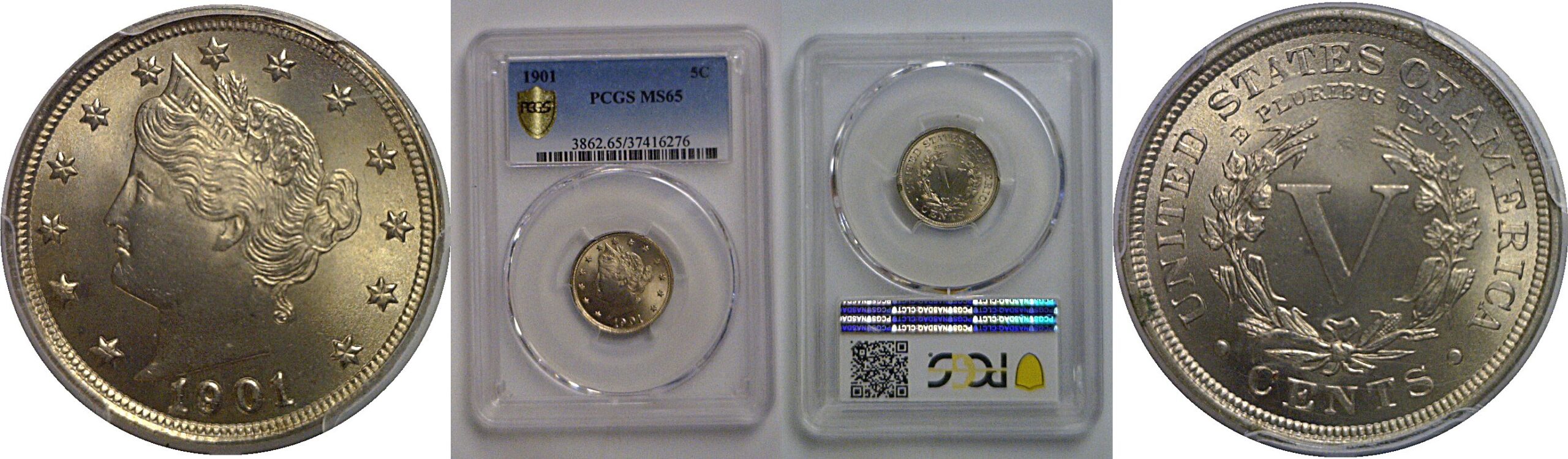 1901 Liberty Nickel   PCGS MS-65