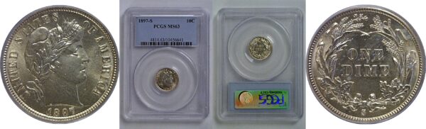 1897-S Barber Dime   PCGS MS-63