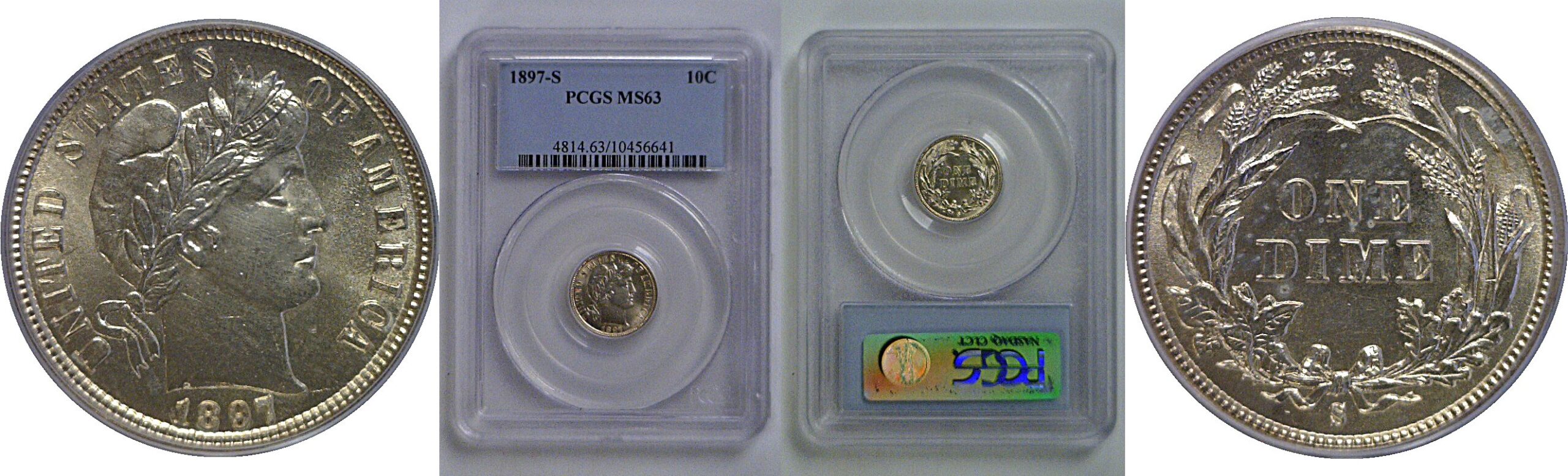 1897-S Barber Dime   PCGS MS-63