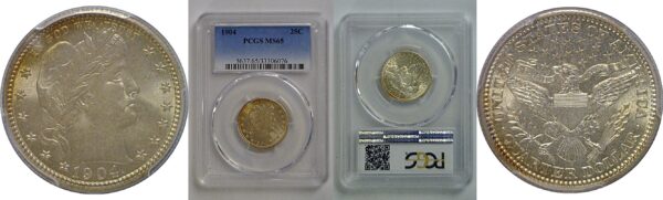 1904 Barber Quarter   PCGS MS-65