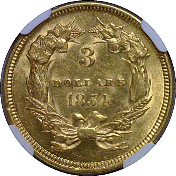1854 $3 Princess   NGC AU-58 - Image 3