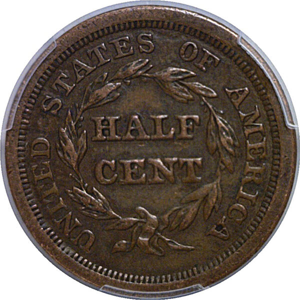 1850 Half Cent   PCGS XF-40 - Image 3