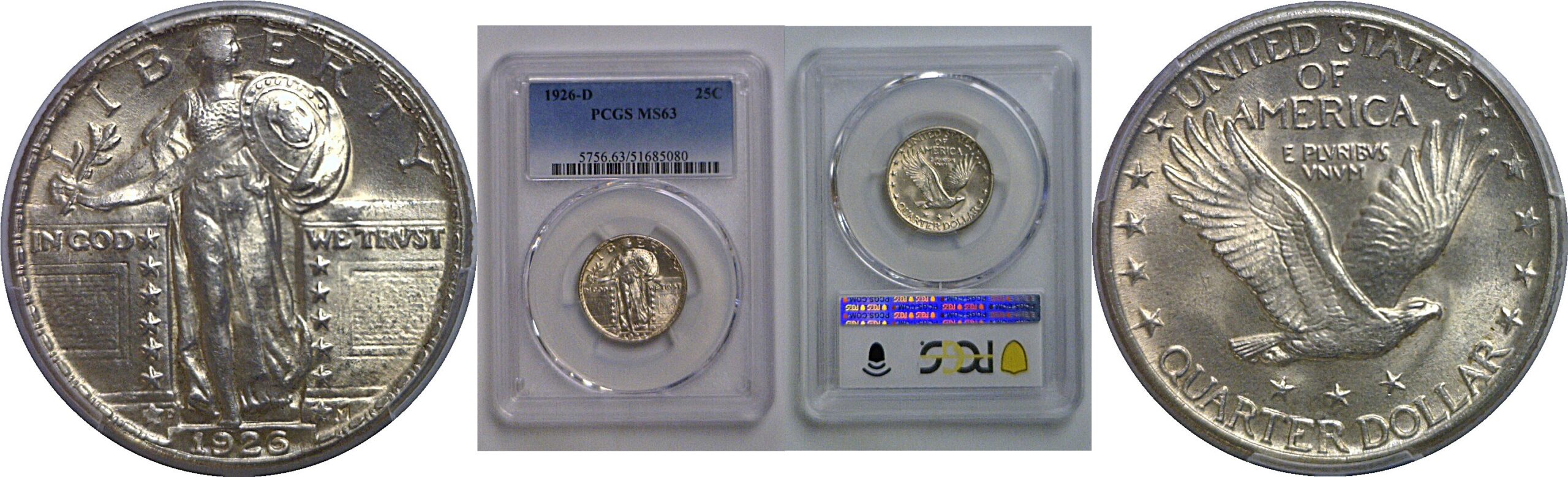 1926-D Standing Liberty Quarter   PCGS MS-63