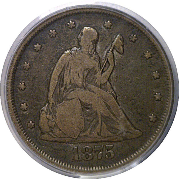 1875-CC Twenty Cent Piece  PCGS F-15 - Image 2