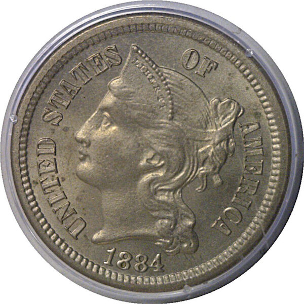 1884 Nickel Three Cent   PCGS MS-64 - Image 2
