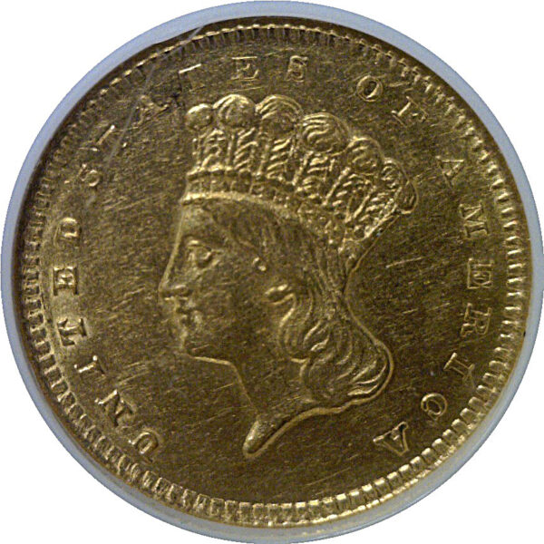 1860-S One Dollar Gold Coin   NGC AU-53 - Image 2