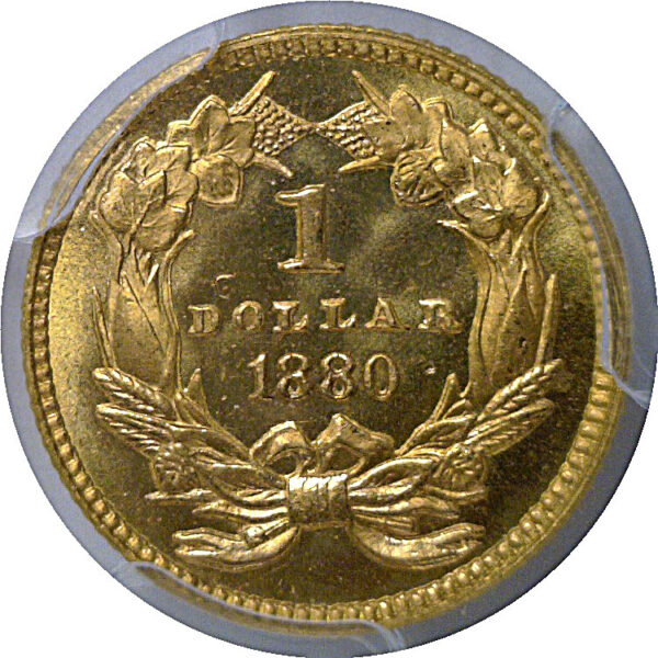 1880 One Dollar Gold Coin  PCGS MS-67+ CAC - Image 3
