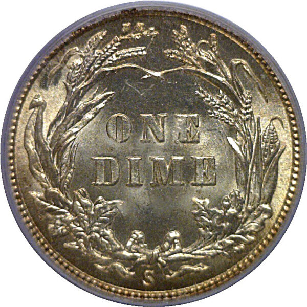 1912-S Barber Dime   PCGS MS-64 - Image 3