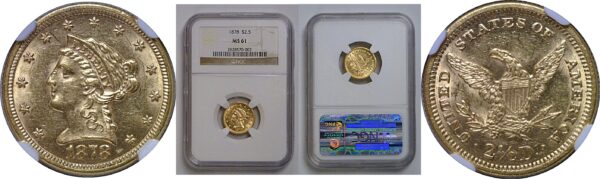 1878 $2 1/2 Liberty   NGC MS-61