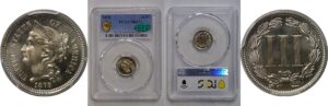 1878 Nickel Three Cent   PCGS PR-67+  CAC