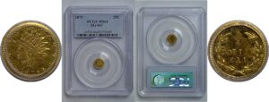 1875 25c California Fractional Gold  BG-847   PCGS MS-64