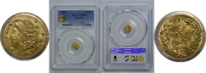 1868 25c  California Fractional Gold  BG-806   PCGS MS-66