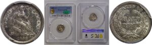 1858-O Seated Liberty Half Dime   PCGS AU-55  CAC