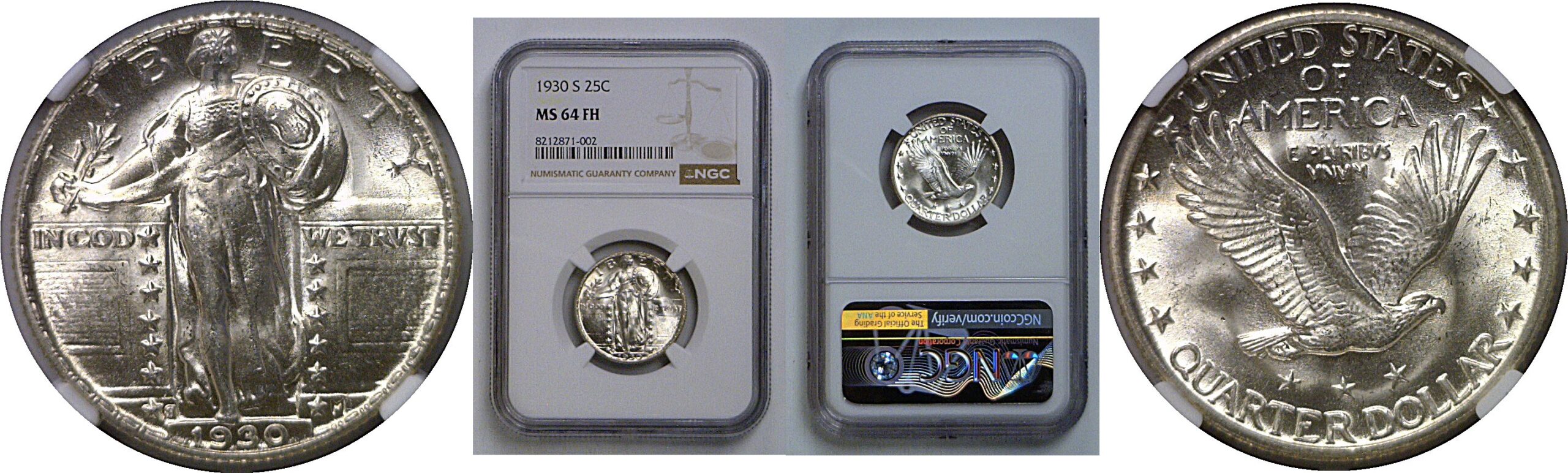 1930-S Standing Liberty Quarter   NGC MS-64 FH