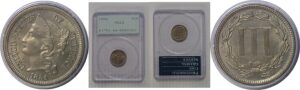 1884 Nickel Three Cent   PCGS MS-64