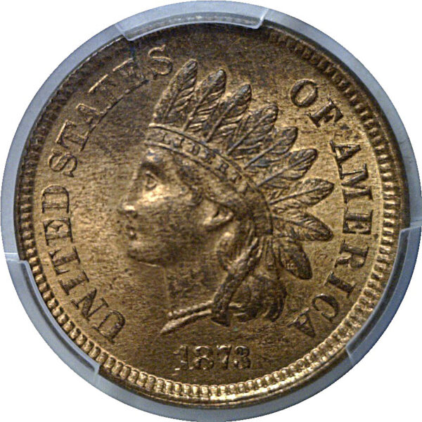1873 Indian Head Cent    PCGS MS-65 RB  CAC - Image 2