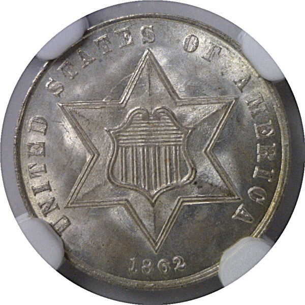 1862 Silver Three Cent   NGC MS-67 - Image 2