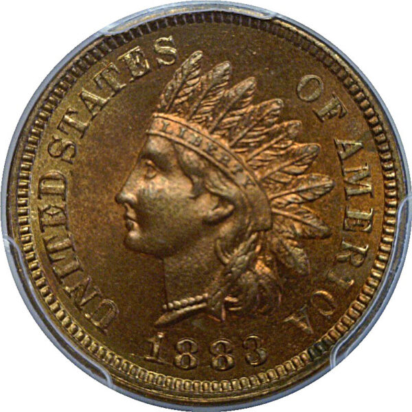 1883 Indian Head Cent   PCGS PR-64 RB - Image 2