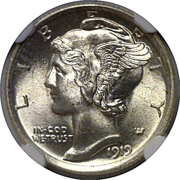 1919 Mercury Dime   NGC MS-66 FB - Image 2