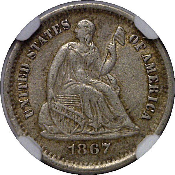 1867-S Seated Liberty Half Dime   NGC AU-50 - Image 2