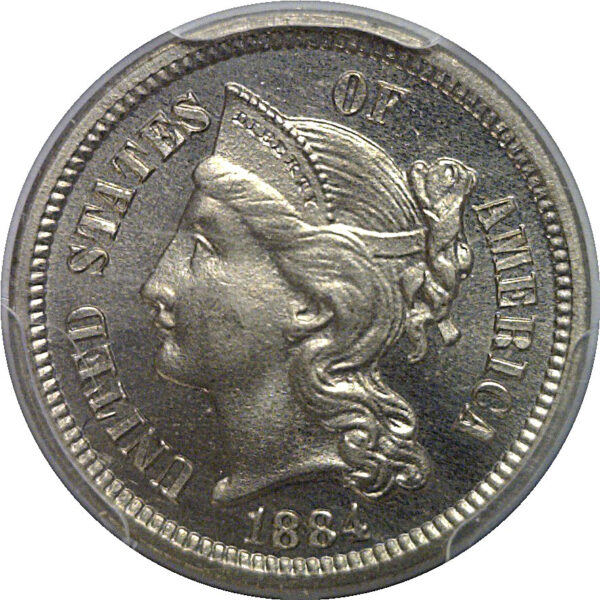 1884 Nickel Three Cent   PCGS PR-65 - Image 2