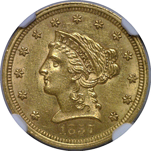 1857 $2 1/2 Liberty   NGC MS-60 - Image 2