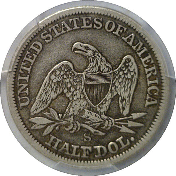 1862-S Seated Liberty Half Dollar   PCGS VF-35 - Image 3