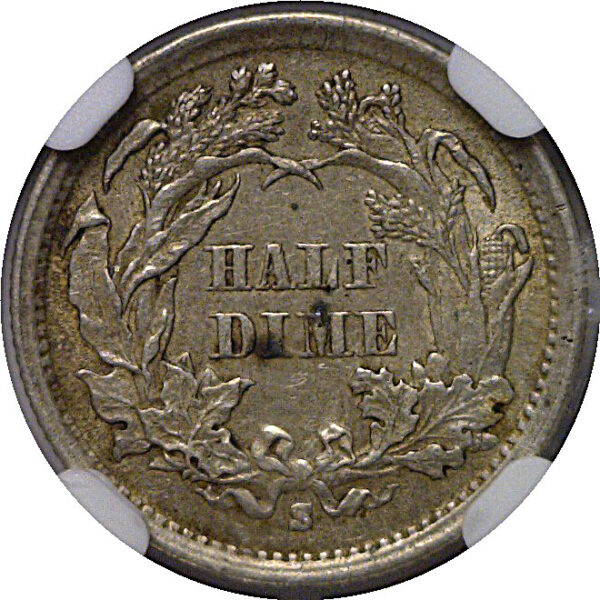 1867-S Seated Liberty Half Dime   NGC AU-50 - Image 3