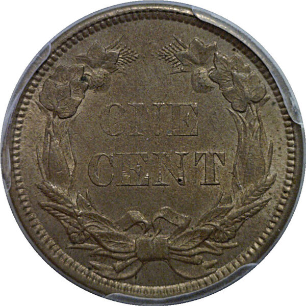 1858 Small Letters  Flying Eagle Cent   PCGS MS-63  CAC - Image 3