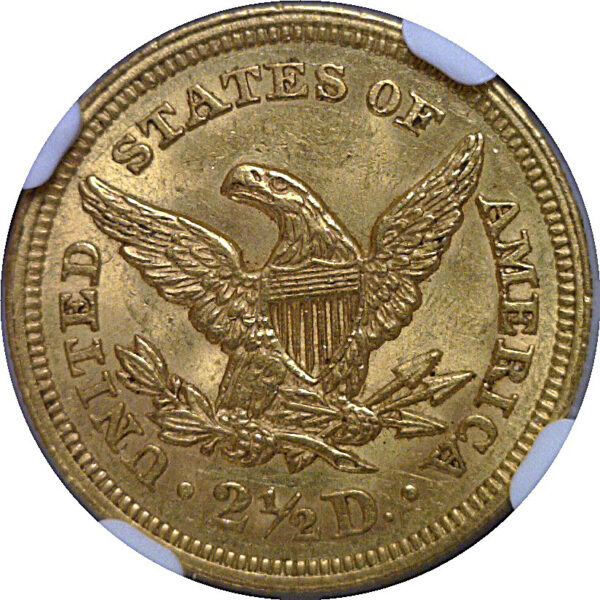 1857 $2 1/2 Liberty   NGC MS-60 - Image 3