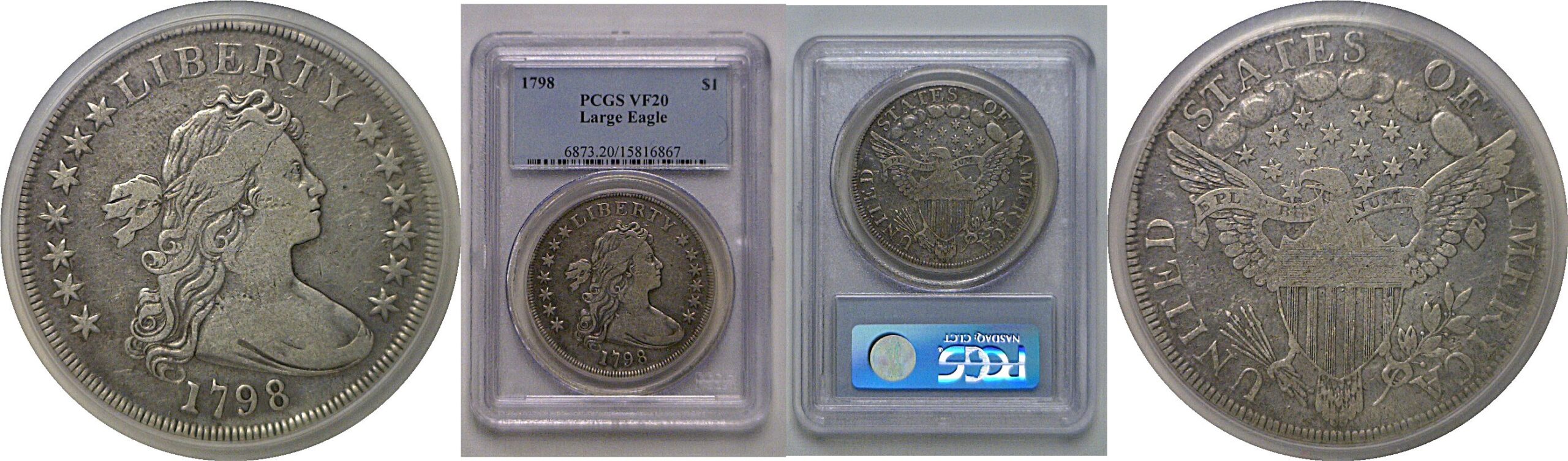 1798 Bust Dollar   PCGS VF-20