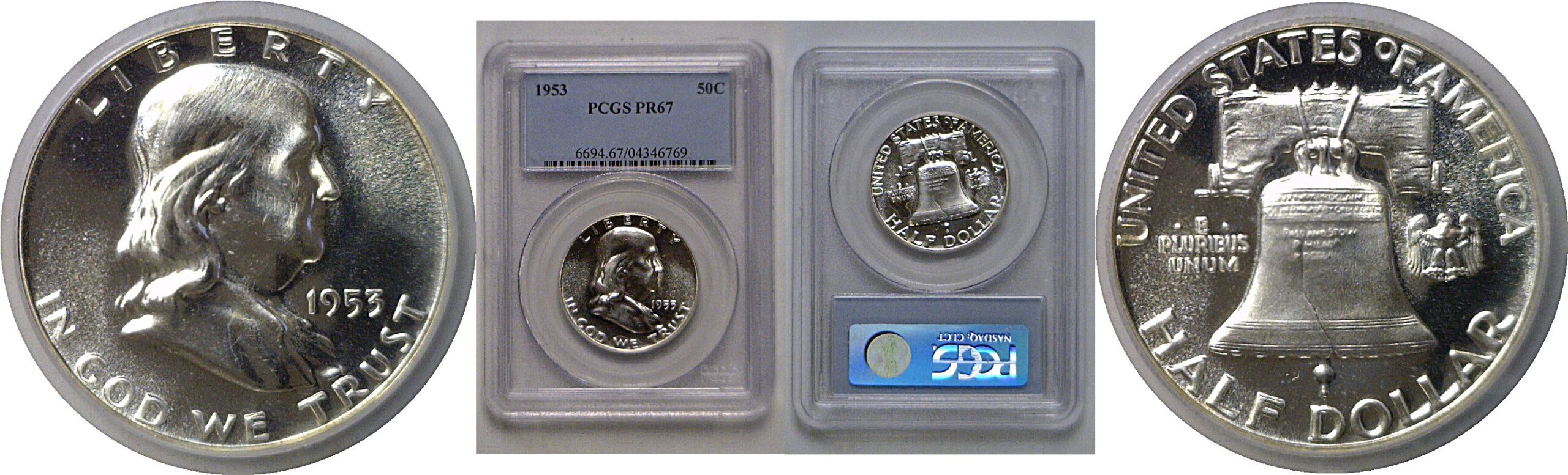 1953 Franklin Half Dollar   PCGS PR-67