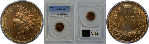 1883 Indian Head Cent   PCGS PR-64 RB