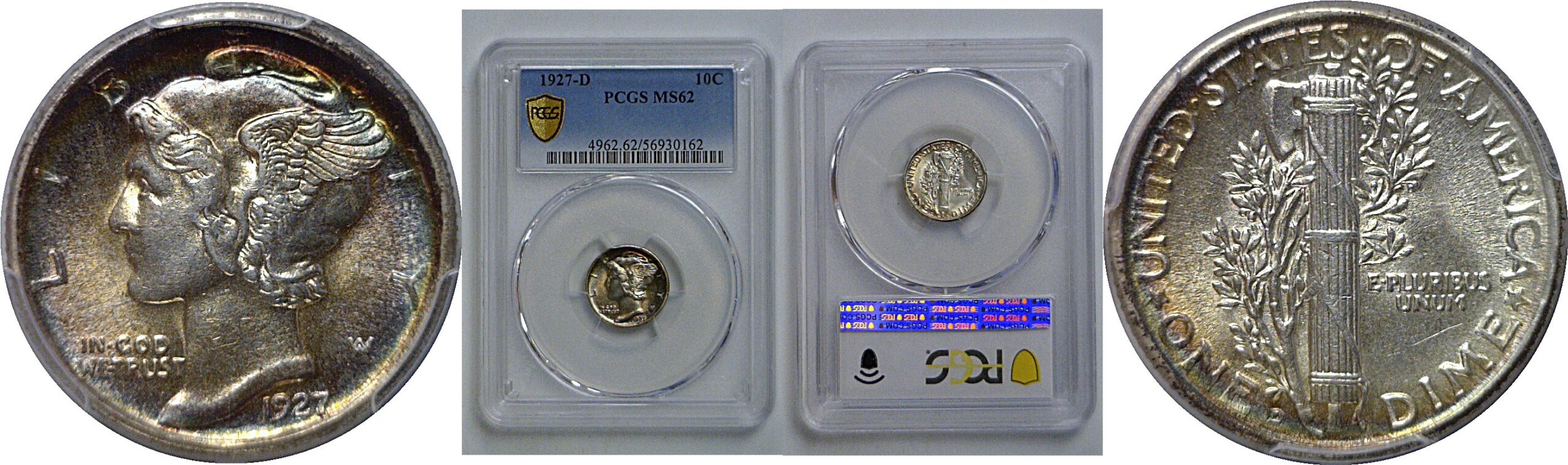 1927-D Barber Dime   PCGS MS-62