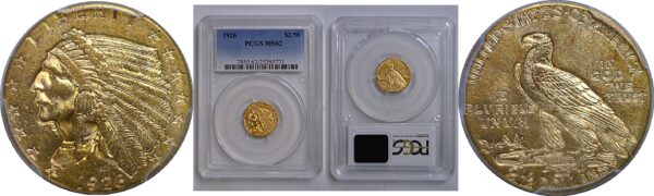 1926 $2 1/2 Indian   PCGS MS-62