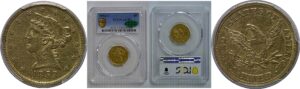 1853-C $5 Liberty   PCGS AU-53  CAC